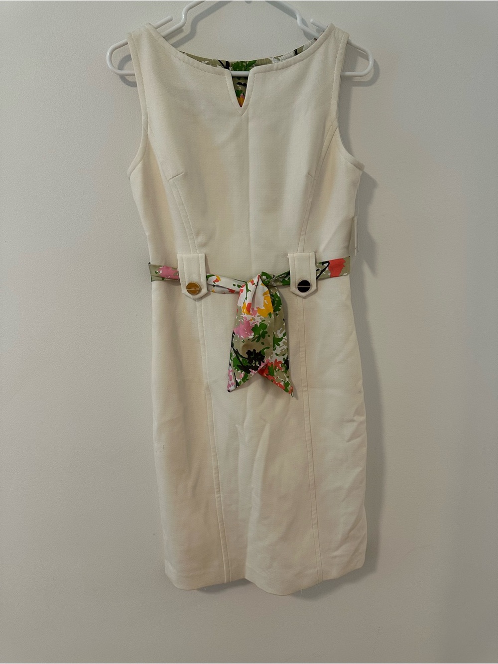 An original MILLY New York | Floral Mini Dress in White Size 4 Like New
